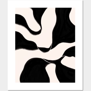 Minimalist Organic Shapes Abstract Elegant Posters and Art